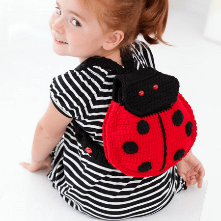 Backpack Ladybug Crochet Pattern by Yarnspirations