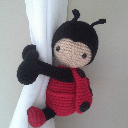 Curtain Tie Back Crochet Ladybug Pattern by BB Adorables
