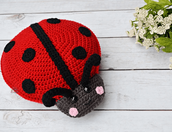 Ladybug Kawaii Cuddler Crochet Pattern by 3am Grace Designs