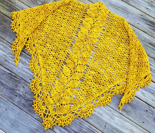 Leaf Shawl Crochet Pattern by Alyse Crochet