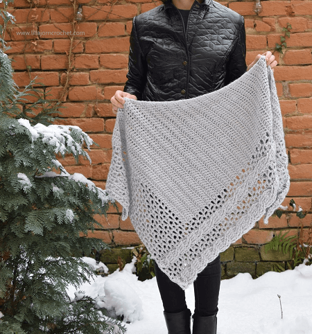 Living Lagom Shawl Crochet Free Pattern by Lilla Bjorn Crochet