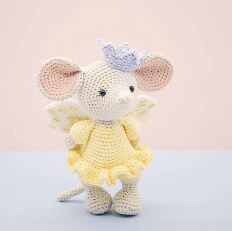 Lucy, The Princess Amigurumi Mouse Pattern by The Little Hook Crochet