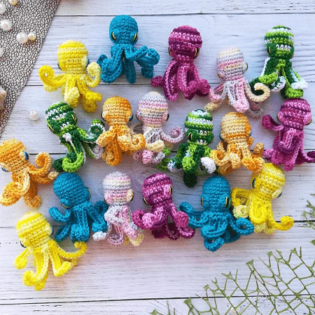 Mini Crochet Octopus Pattern by Crochet Toys For Kids