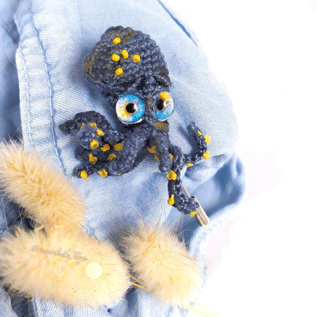  Brooch Octopus Crochet Pattern by Mavdrik Toys