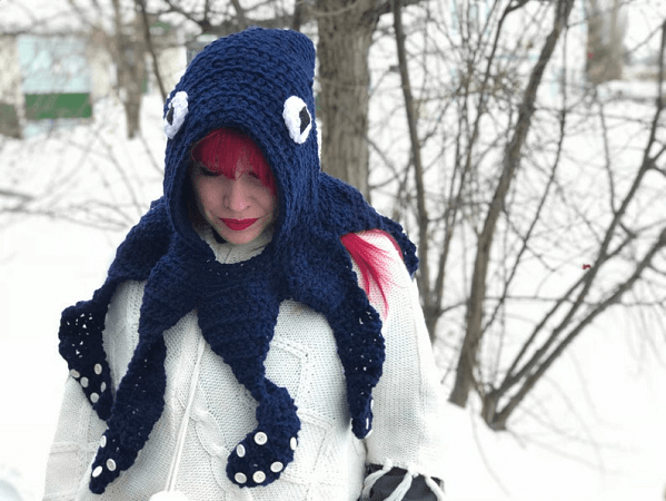 Octopus Hood Crochet Pattern by Les Tuques De Stephanie