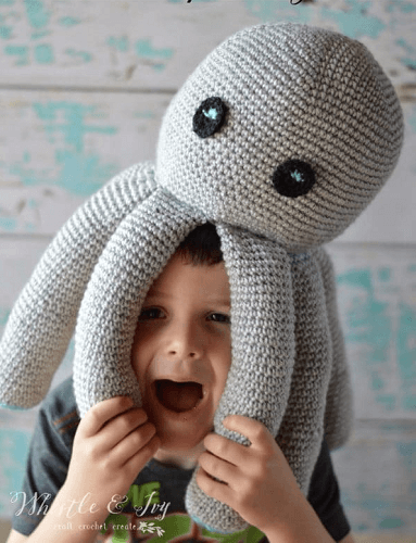 Plush Free Crochet Octopus Pattern by Whistle And Ivy