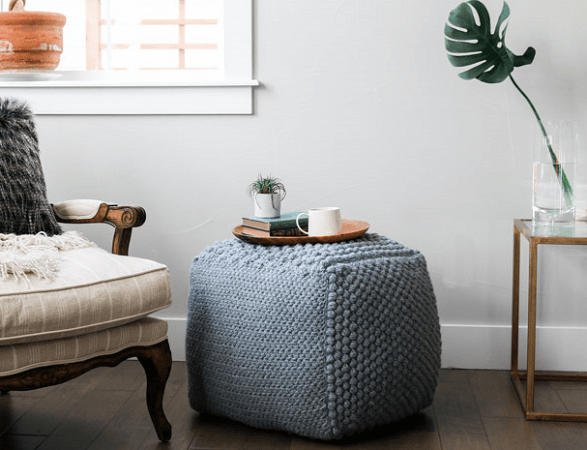 Pouf Free Crochet Pattern by Make And Do Crew