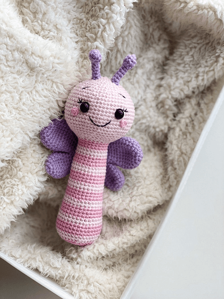 Rattle Butterfly Crochet Pattern by Enjoy Toys Designs