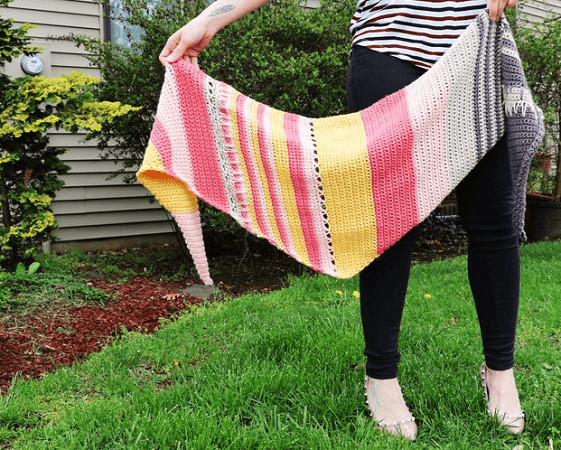 Shianne Shawl Crochet Pattern by Sundae Yarns