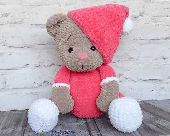 Teddy Bear In Pajamas Crochet Pattern by Happy Crochet Pattern