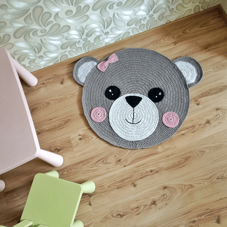 Teddy Bear Rug Crochet Pattern by Tatyana Baby Toys