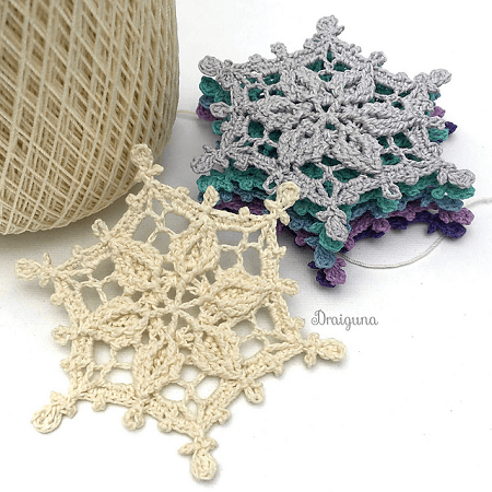Winter Realm Snowflake Crochet Pattern by Julia Hart
