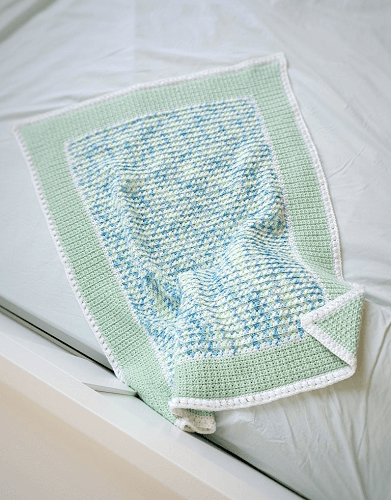 Wintergreen Crochet Baby Blanket Free Pattern by Loopingly Made