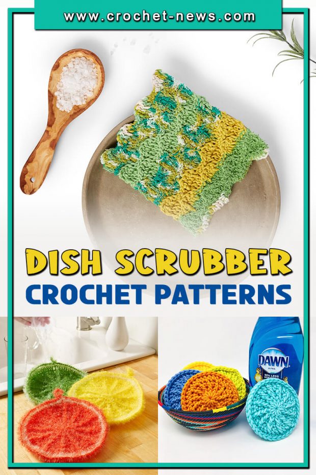 Sunburst Dish Scrubby Crochet Pattern, Kitchen Scrubbies, Pan Scrubber 