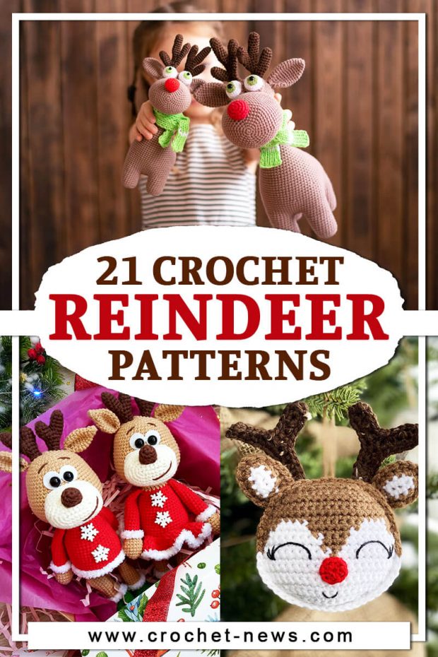 21 Crochet Reindeer Patterns 21 CROCHET REINDEER PATTERNS