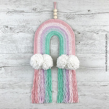 Rainbow Wall Hanging Crochet Pattern By TheodoreAndRose