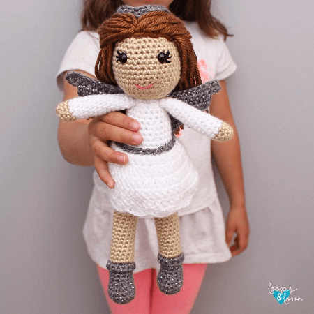 Crochet Standing Angel Pattern by Loops And Love Crochet