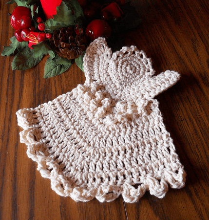 Dishcloth Angel Crochet Pattern by Yarn Genie Mysteries