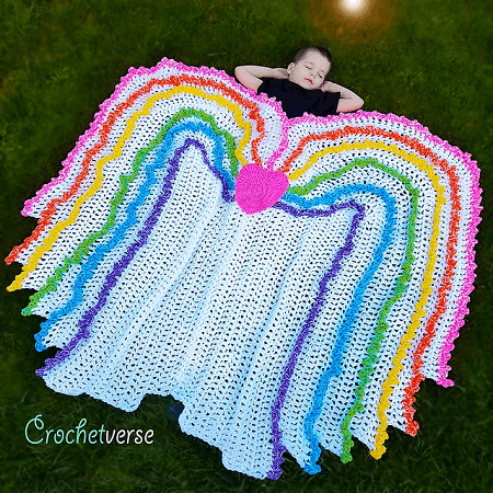 Angel Wings Afghan Crochet Pattern by Stephanie Pokorny