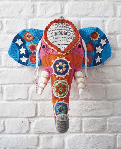 Beaded Elephant Head Crochet Pattern by Vanessa Mooncie