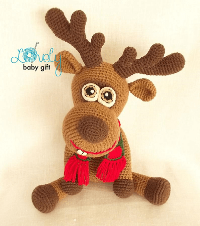 Christmas Crochet Reindeer Pattern by Lovely Baby Gift