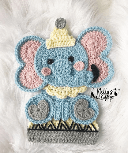 Circus Elephant Crochet Pattern by Nella's Cottage