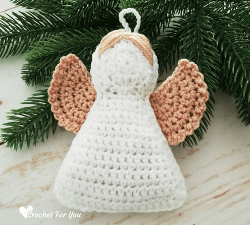 Crochet Angel Christmas Ornament Pattern by Crochet For You