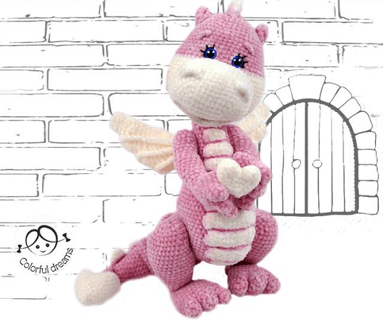 Little Dragon Crochet Pattern by Doll Patterns Shop