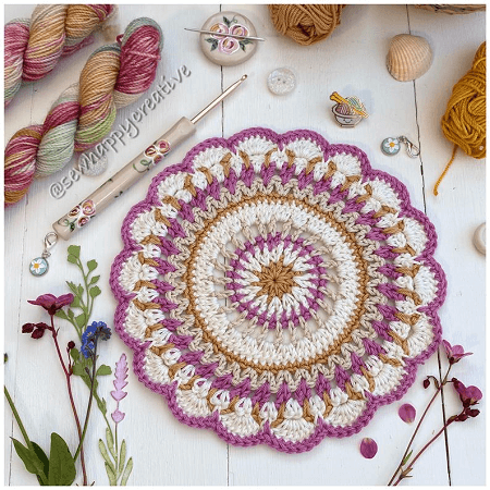 Mandala Crochet Doily Pattern by Sew Happy Creative