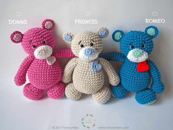 crochet one piece teddy bear