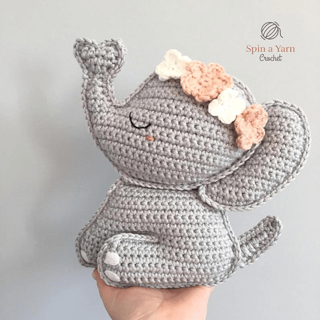 Amigurumi Elephant Crochet Pattern by Spin A Yarn Studio