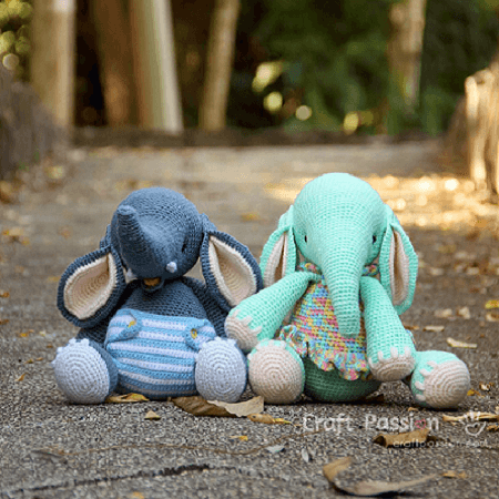 Elephant Amigurumi Free Crochet Pattern by Craft Passion