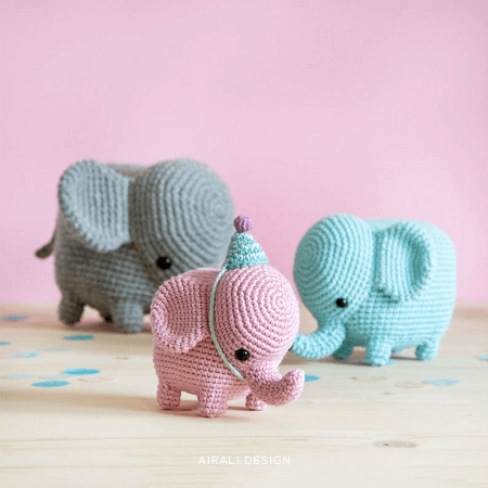 Cute crochet makes elephant baby toy elephant gifts for baby in quarantine