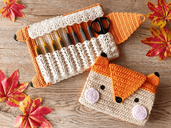 Fox Crochet Hook Case Pattern by Little Hand Crochet