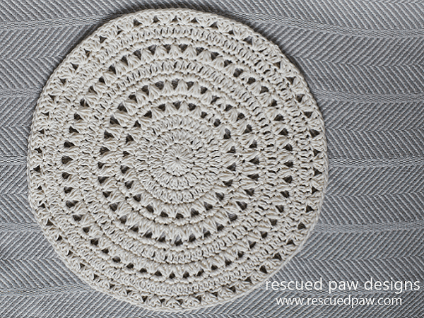 Doily Free Crochet Pattern by Rescued Paw Designs