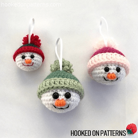 Baubles Free Snowman Crochet Pattern by Hooked On Patterns