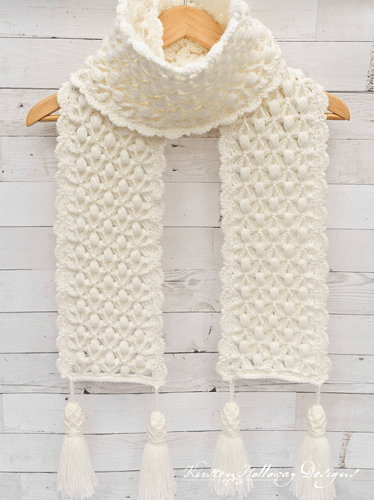 Free Luxurious Crochet Winter Scarf Pattern by Kirsten Holloway Designs