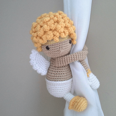 Guardian Angel Curtain Tie Back Crochet Pattern by BB Adorables