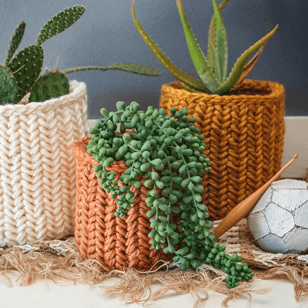 Herringbone Crochet Basket Pattern by Briana K