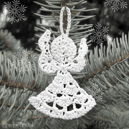Little Angel Christmas Ornament Crochet Pattern by Viktoria Gogolak