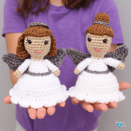 Mini Amigurumi Angel Crochet Pattern by Loops And Love Crochet