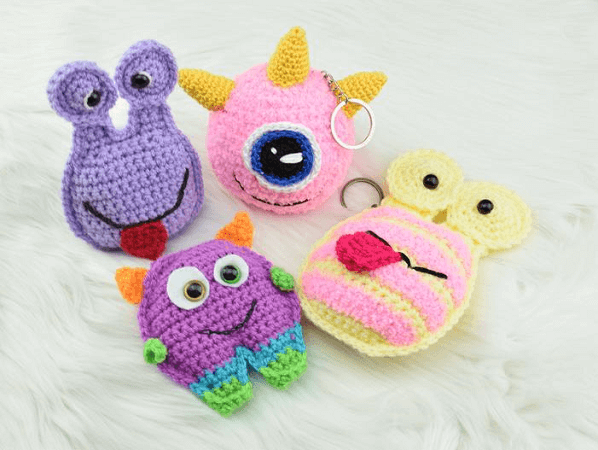 Pocket Monsters Keychains Crochet Pattern by Passionate Crafterr