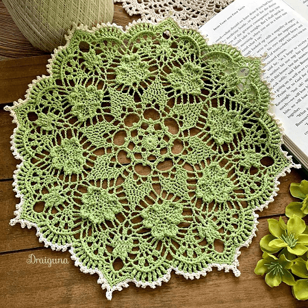 Shamrock Soiree Crochet Doily Pattern by Draiguna