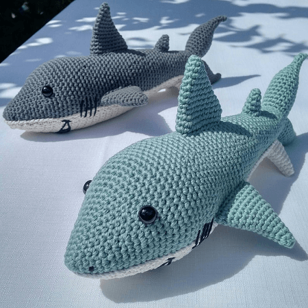 Shark Crochet Pattern by Little Green Bear Gifts