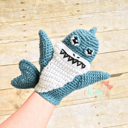 Shark Hand Puppet Crochet Pattern by Ekay G