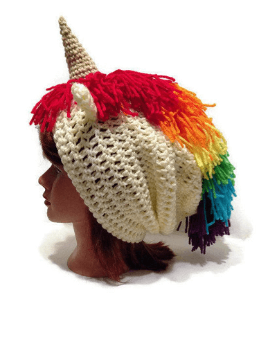 Slouchy Unicorn Hat Crochet Pattern by Add Some Stitches