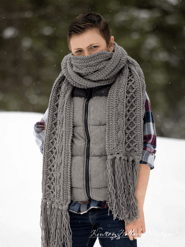 Snow Country Super Winter Scarf Crochet Pattern by Kirsten Holloway Designs