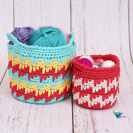 Crochet Pattern: Rainbow Storage Basket