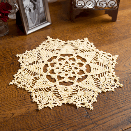 Starshine Free Crochet Doily Pattern by Aunt Lydia