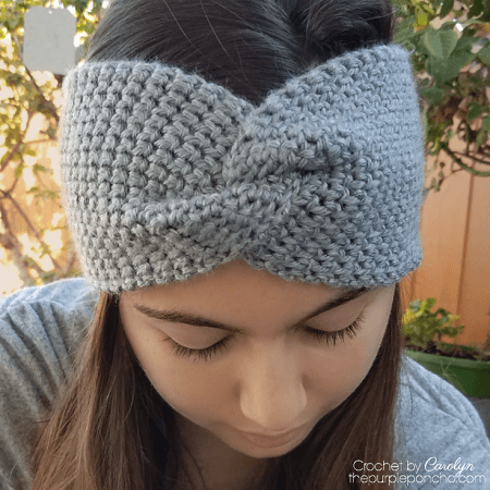 Thermal Twist Headband Free Crochet Pattern by The Purple Poncho